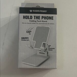 White Folding Tech Stand